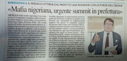 muzzarelli mafia nigeriana